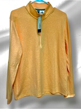 Adidas Sample Sherber Orange Quarter -Zip Pullover Size M NWT